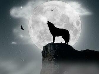 Wolf Howling At The Moon Wallpaper