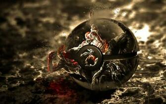 Poke Balls God Of War Digital Art Wallpaper