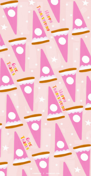 Cute Thanksgiving Wallpaper Pink Pie For iPhone