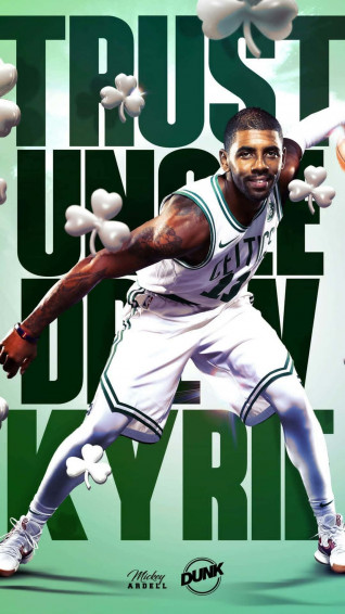 Kyrie Irving Looking Cool In The Jersey Of Brooklyn Nets Wallpaper