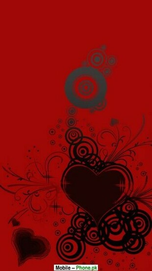 Red Heart Black Background