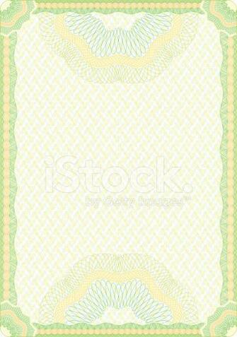 Engraved Guilloche Diploma Background Stock Vector Image