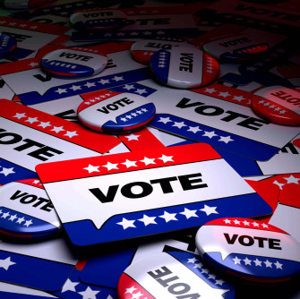 Election Day Background With Ballot Box And American Flag Wallpaper