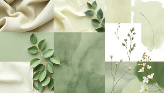 Sage Green Collage Wallpaper