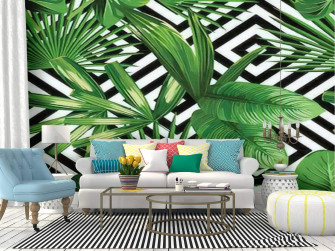 Self Adhesive Wallpaper Roll Paper Print Summer Exotic Jungle