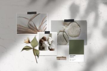 Natural Moodboard Mockup Aesthetic Desktop Wallpaper