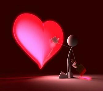 Cute Robot And Heart Wallpaper For Android