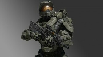 Game Halo Master Chief Battle Rifle Gradient Spartan Wallpaper
