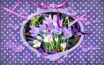 Welcome Purple Spring Wallpaper