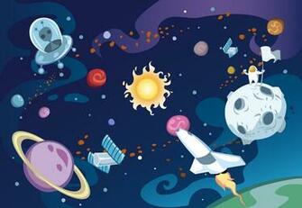 Cartoon Galaxy Affordable Wall Mural Photowall