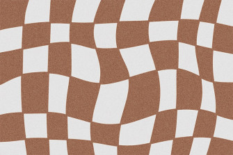 Aesthetic Wavy Brown Checkered Pattern Wallpaper