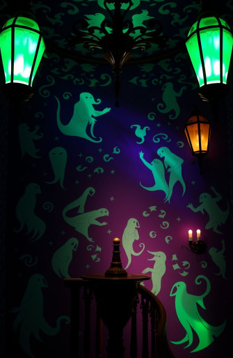 Disney Haunted Mansion Wallpaper Stencil