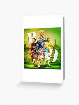 Wallpaper Ronaldo Nazario Brazil Greeting Card By