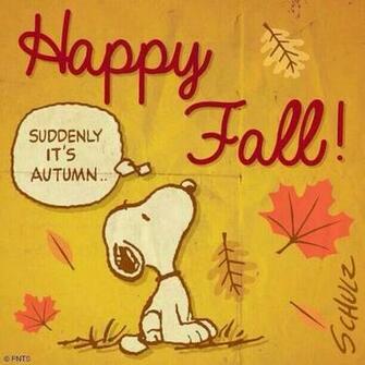 Snoopy Says Happy Fall Poetry Quotes Funnies