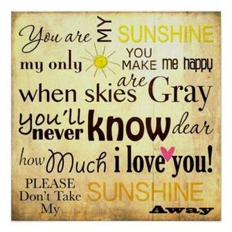You Are My Sunshine Word Art Vintage Background Print