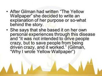 The Yellow Wallpaper By Charlotte Perkins Gilman Ppt