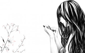 Anime Black And White Wallpaper