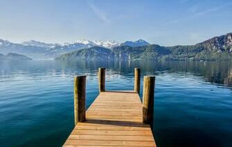 Wallpaper Mountains Lake Calm The Bridge Switzerland Weggis