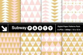 Blush Pink Gold Tribal Papers Patterns On Creative Market