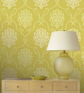 Dl30444 Light Green Modern Damask Suzette Decorline Wallpaper
