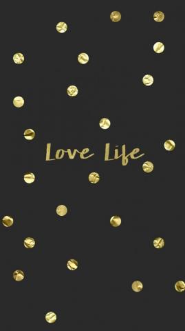 Wallpaper Background HD iPhone Gold Confetti Black
