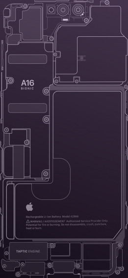 iPhone Pro Teardown Wallpaper Deep Purple Central