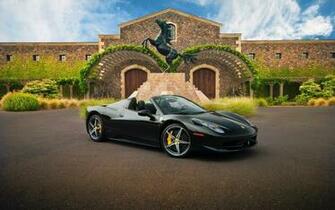 Black Convertible Coupe Ferrari Spider HD Wallpaper