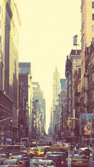 Gorgeous City Sunset On iPhone Wallpaper