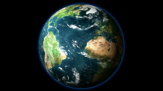 HD Planet Earth Rotates On Black Background Motion