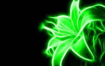 Neon Green Flower Wallpaper