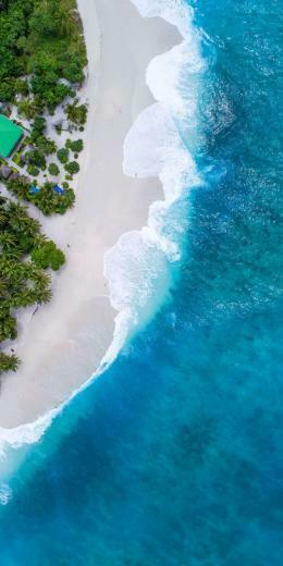 Maldives Beach Beautiful Aerial iPhone Wallpaper B L U E In