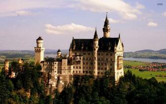 Neuschwanstein Castle Wallpaper Stock Photos
