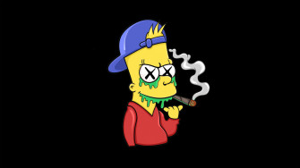 Bart Simpson Minimal 5k Wallpaper Resolution HD 4k Image