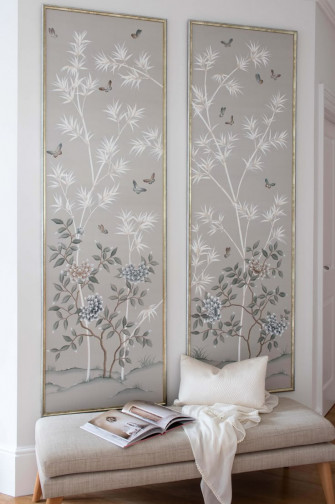 Frame Your Chinoiserie Wallpaper Panels Like Paintings In