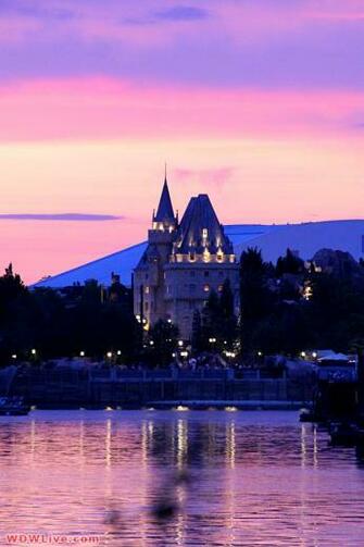 Cinderella Castle Canada Pavilion Sunset iPhone Wallpaper Wdw