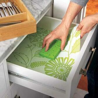 Vinyl Wallpaper Used As Drawer Liner Uses
