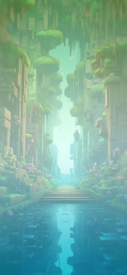 Minecraft Landscape Art Wallpaper Collection