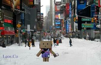 Danbo En Times Square New Years Day Wallpaper