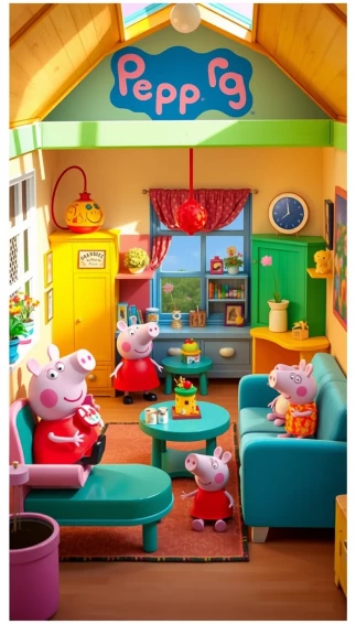 Peppa Pig House Wallpaper