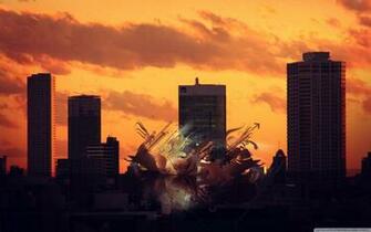 Sunset Abstract City 4k HD Desktop Wallpaper For Ultra Tv