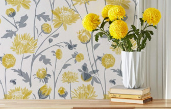 Fabulous Grey And Yellow Wallpaper Ideas