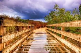 The Wooden Bridge Wallpaper Background