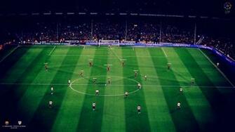 Soccer Field Stadium Barcelona Wallpaper Background