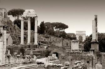 Roman Forum Ruins Wall Art Contemporary Wallpaper