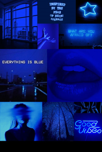 Best Neon Blue Aesthetic Wallpaper Collage Picture