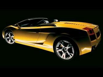 Lamborghini Gallardo Spyder Yellow Rear Angle Top Down