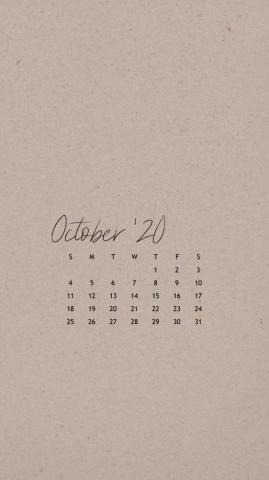 October Phone Calendar Wallpaper Thyme Is Honey