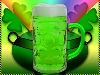 Green Beer Pot Of Gold St Patricks Day Wallpaper