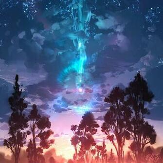 Wallpaper Landscape Art Trees Clouds Paint