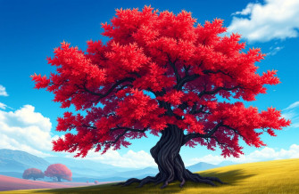 Red Tree Wallpaper